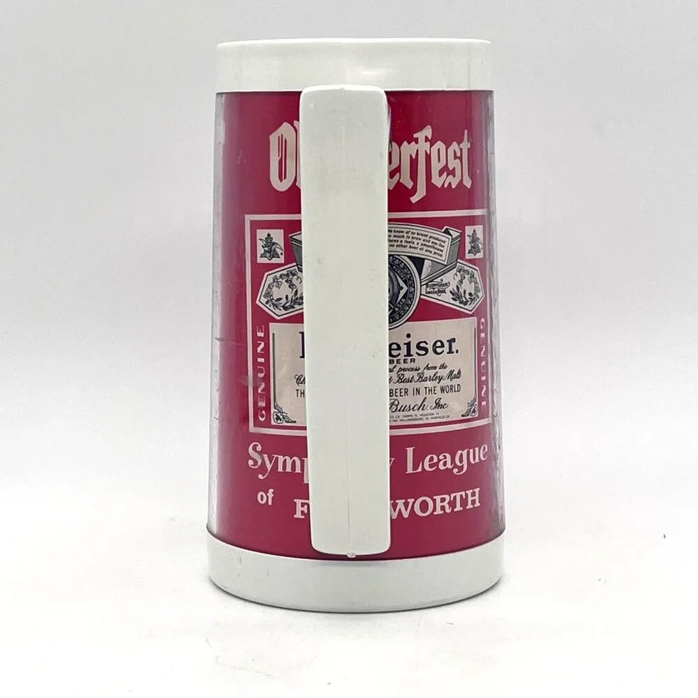 Vintage Budweiser Oktoberfest Fort Worth Symphony League Stein Mug Thermo-Serv